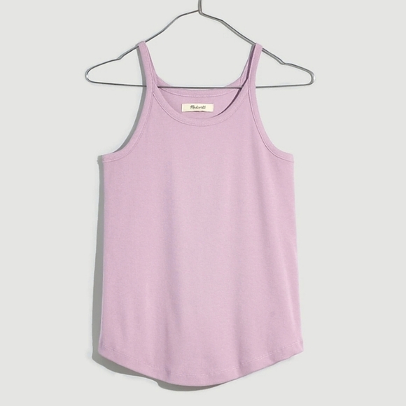 Madewell Supima® Rib '90s Tank in Vibrant Lilac size Small NWT NJ771 - Picture 5 of 13